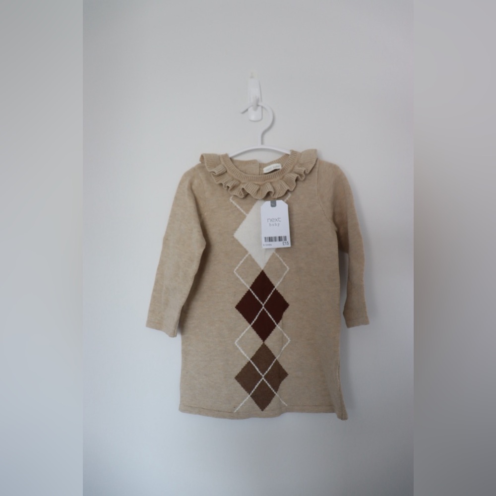 Next Baby neutral knit dress